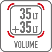 Pojemność sakw 2 x 35 litrów